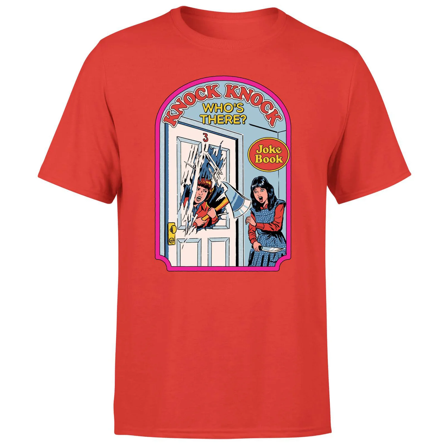 Steven Rhodes Knock Knock Who's There Unisex T-Shirt - Red