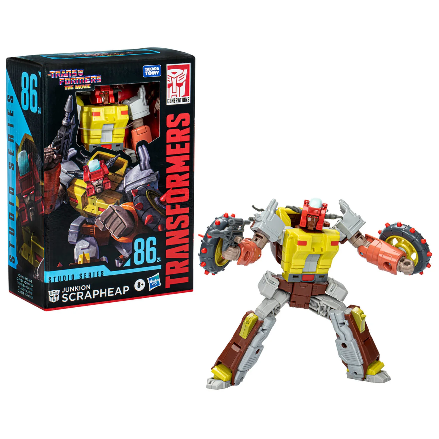 Hasbro Transformers Studio Series Voyager The Transformers: The Movie 86-24 Junkion Scrapheap 6.5” Action Figure, 8+