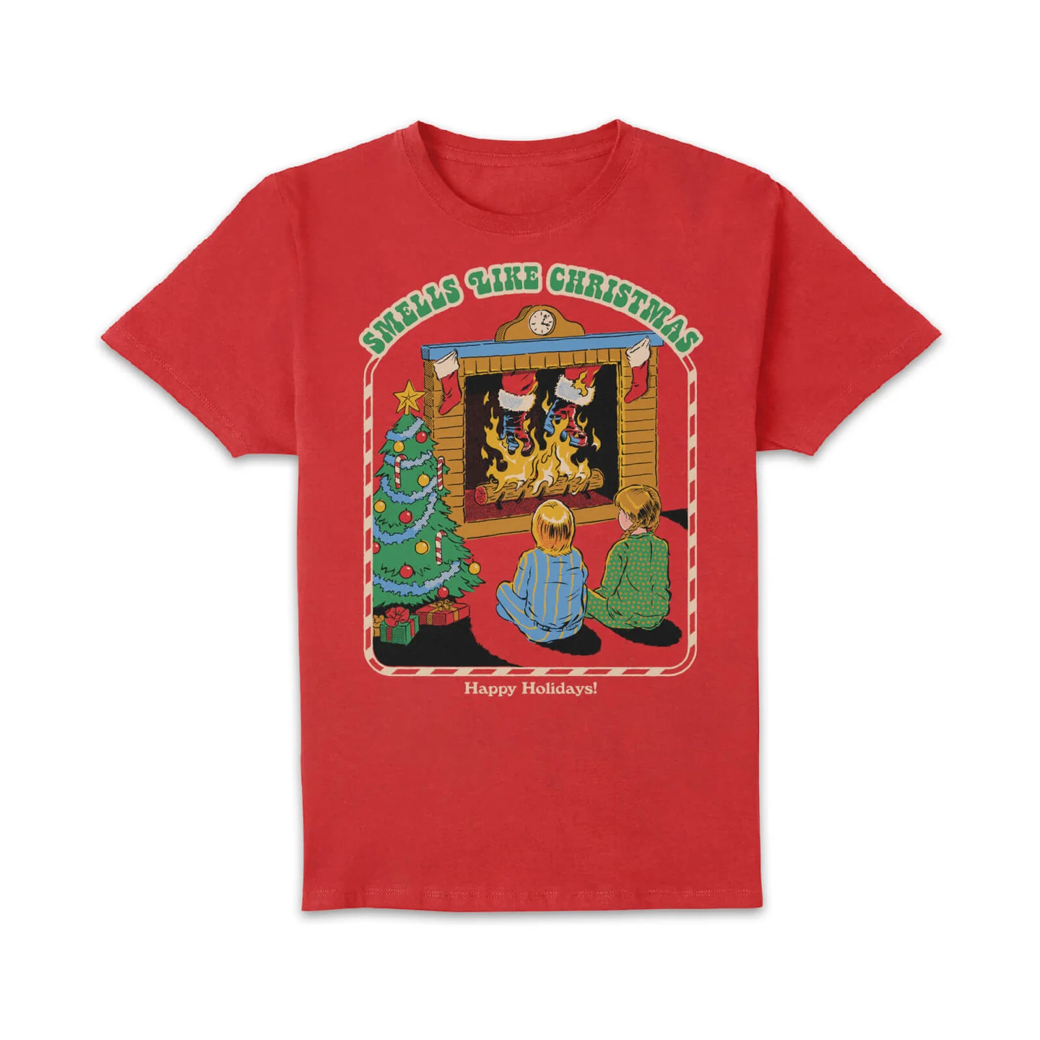 Steven Rhodes Smells Like Christmas Unisex T-Shirt - Red