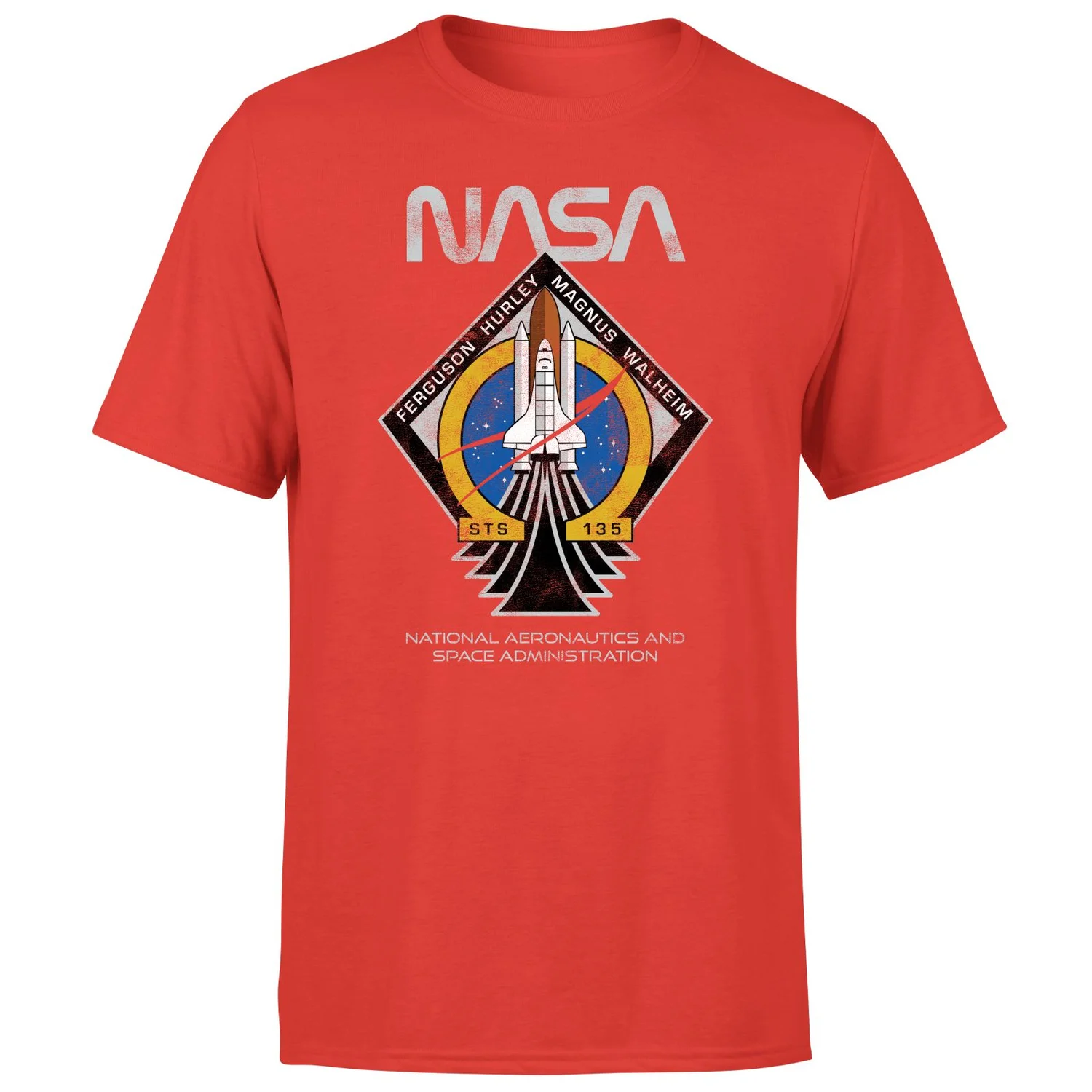 NASA STS-135 Unisex T-Shirt - Red