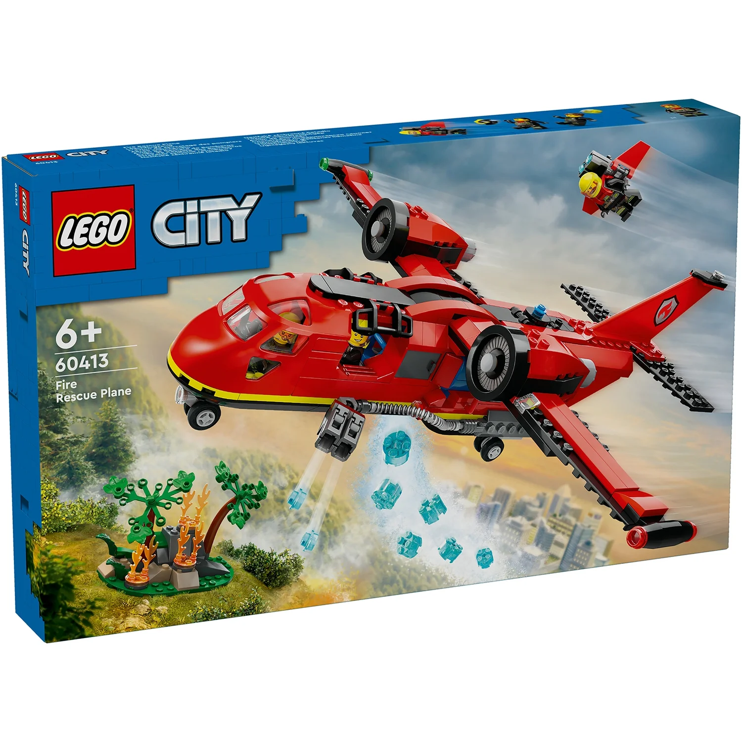 LEGO City Fire Rescue Plane Toy for Kids Aged 6 Plus 60413