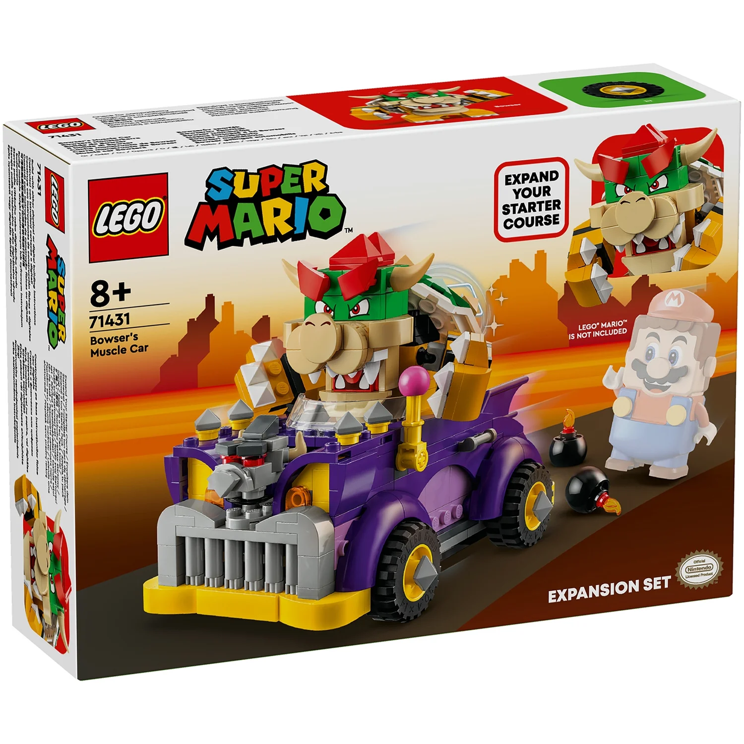 LEGO Super Mario Bowser’s Muscle Car Expansion Set Toy 71431