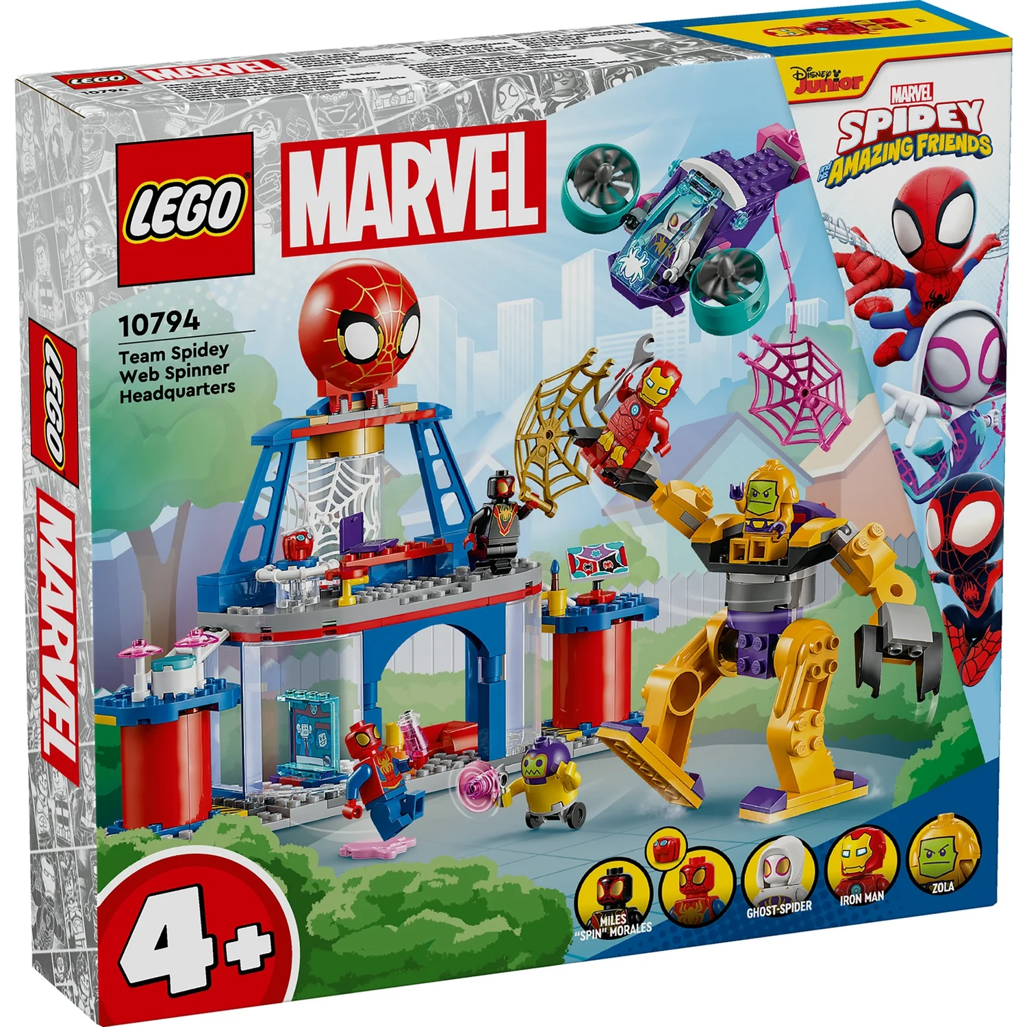 LEGO 4+ Team Spidey Web Spinner Headquarters Super Hero Toy Set 10794