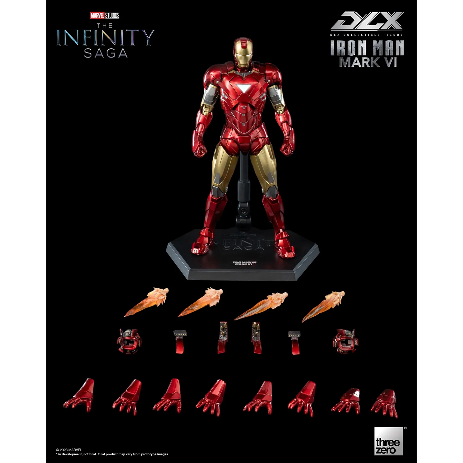 ThreeZero Marvel Avengers Infinity Saga DLX Iron Man Mark 6 1:12th Scale Collectible Figure