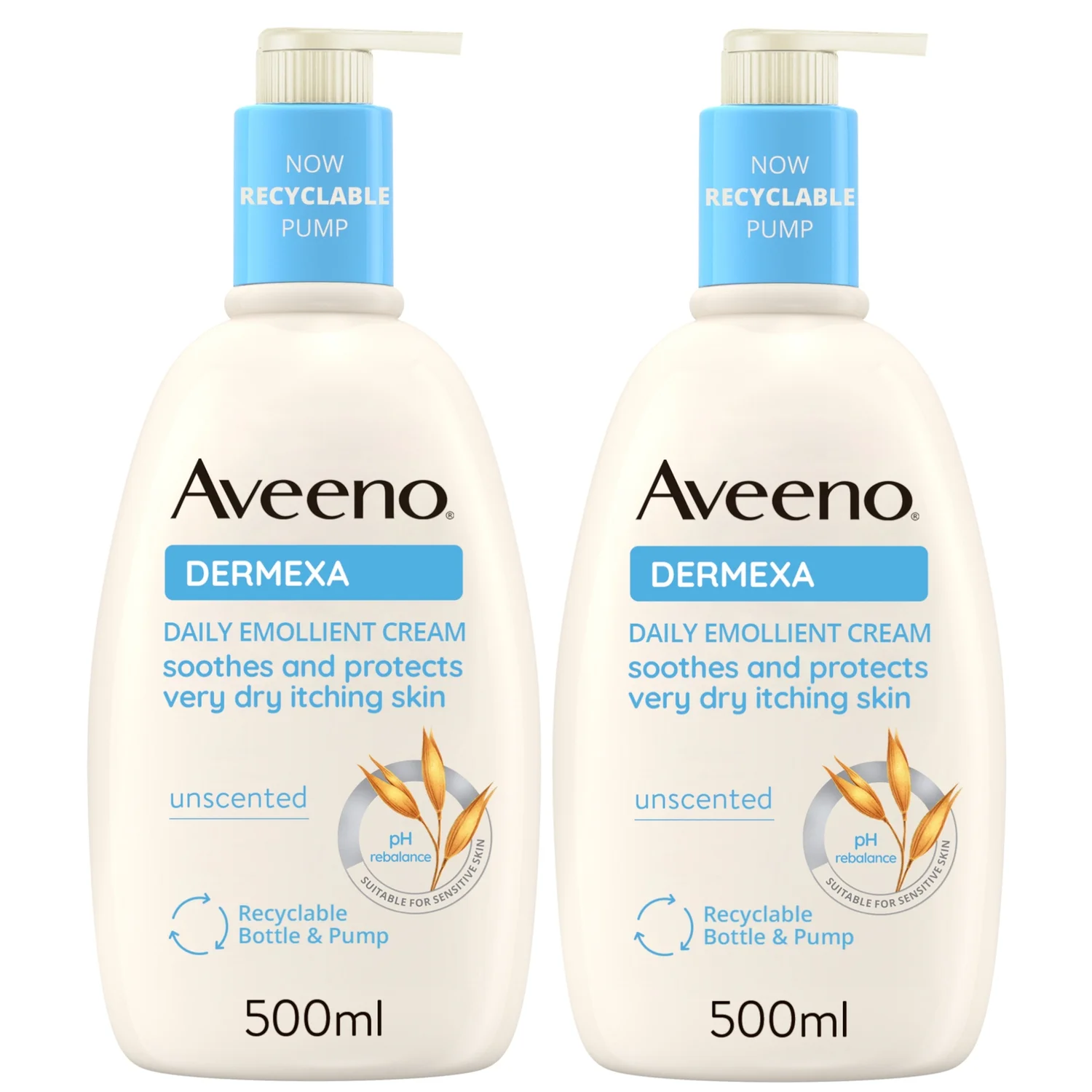 Aveeno Dermexa Cream Duo for Very Dry Itchy Skin 1L Mega Bundle