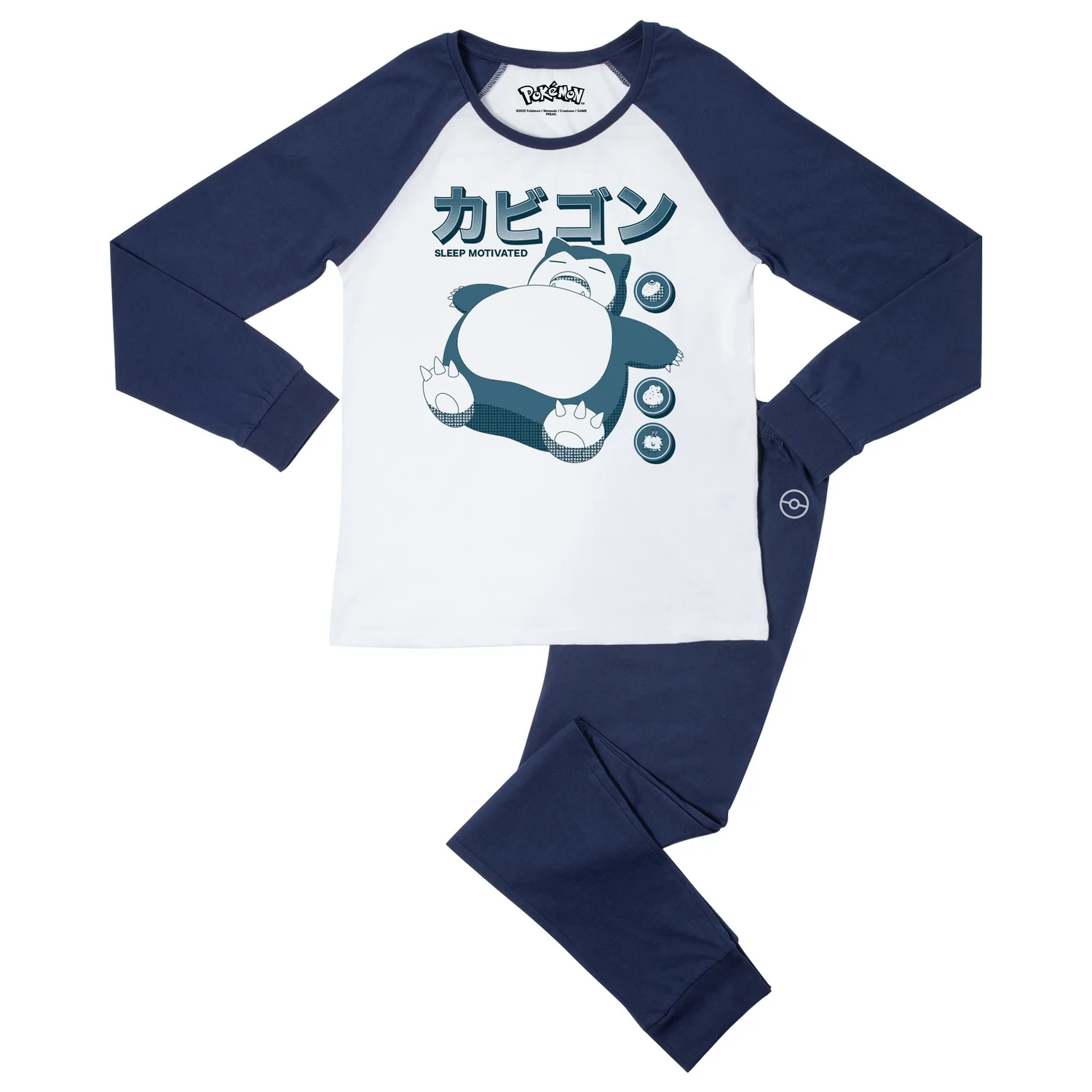 Pokemon Sleep Motivated Women's Pyjama Set - Navy White