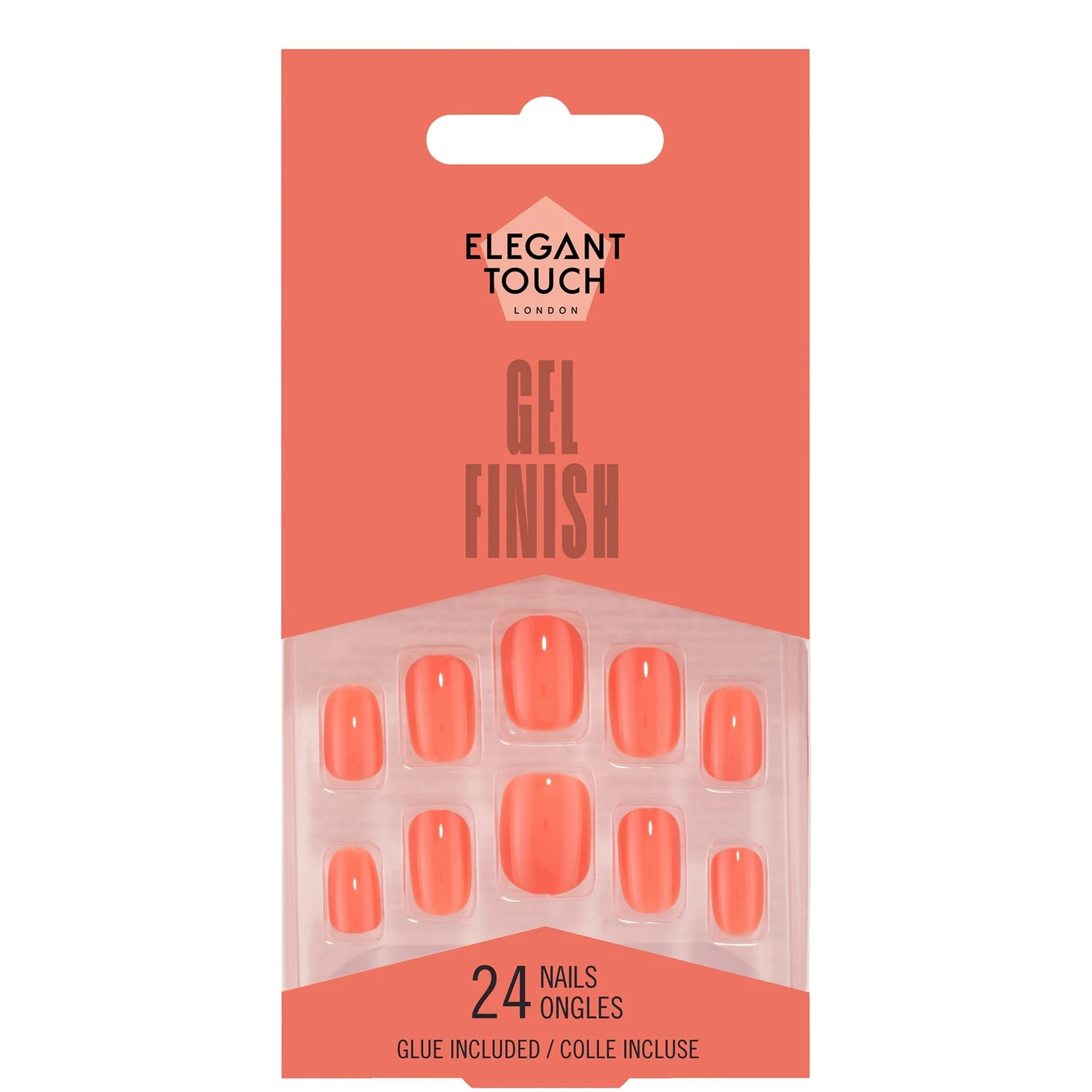 Elegant Touch False Nails Gel Finish - Grapefruit Slice