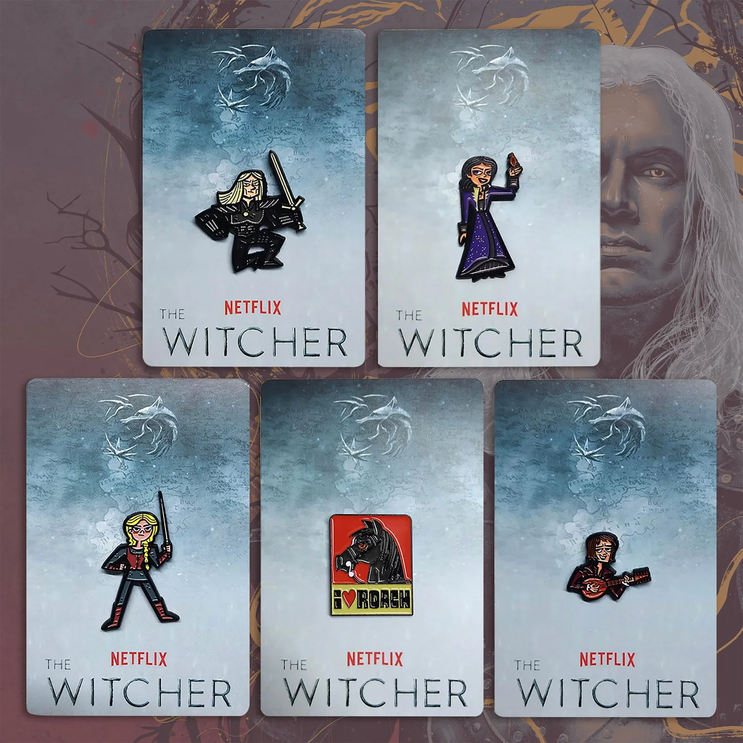 DUST Witcher Pin Badge Bundle