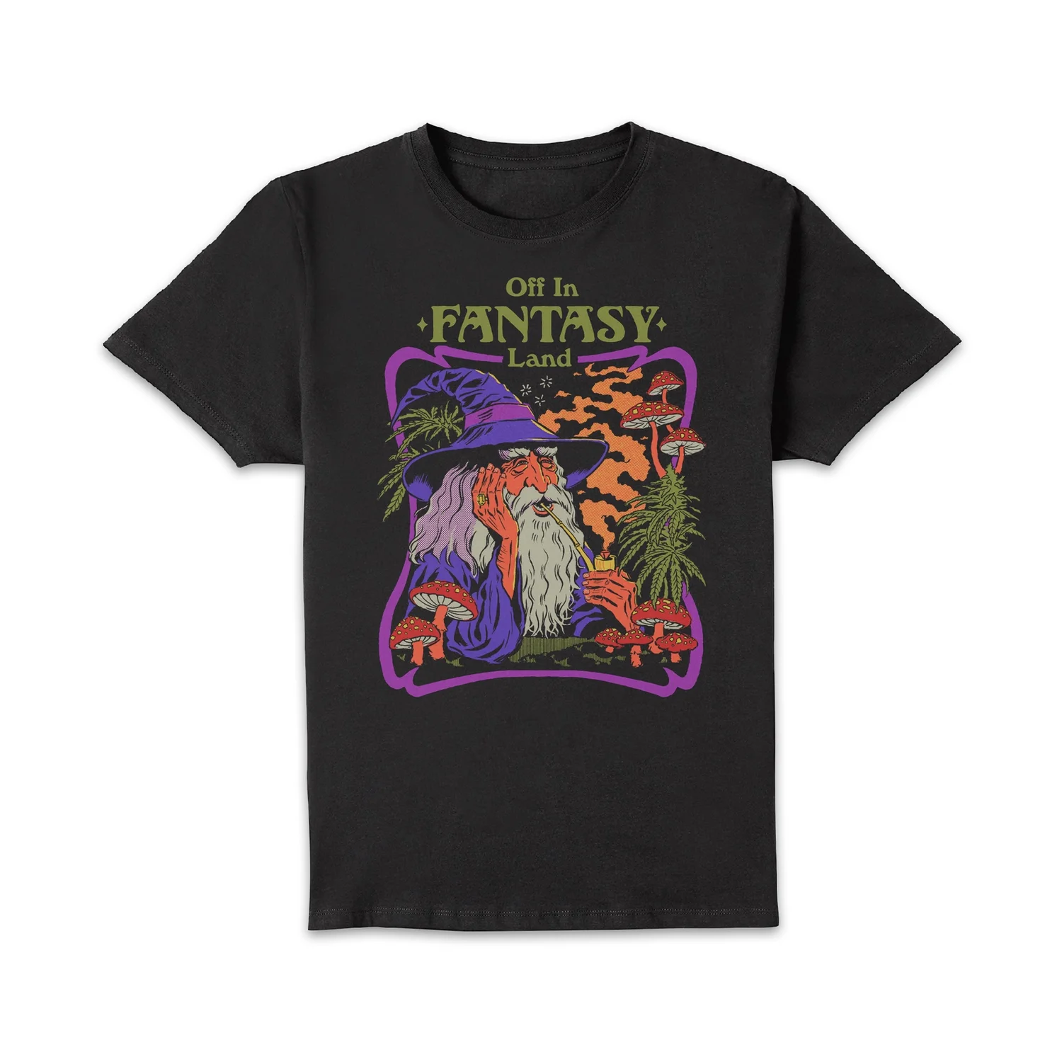 Steven Rhodes Off In A Fantasy Land Unisex T-Shirt - Black