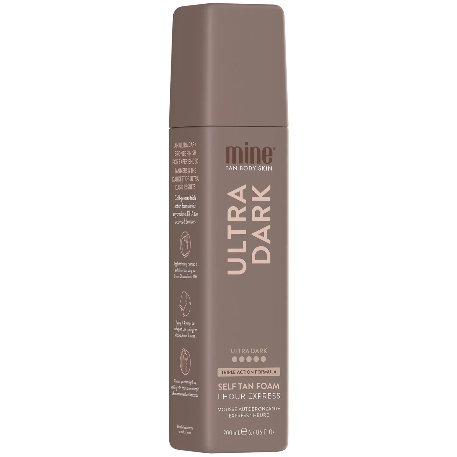 MineTan Ultra Dark Self Tan Mousse 200ml