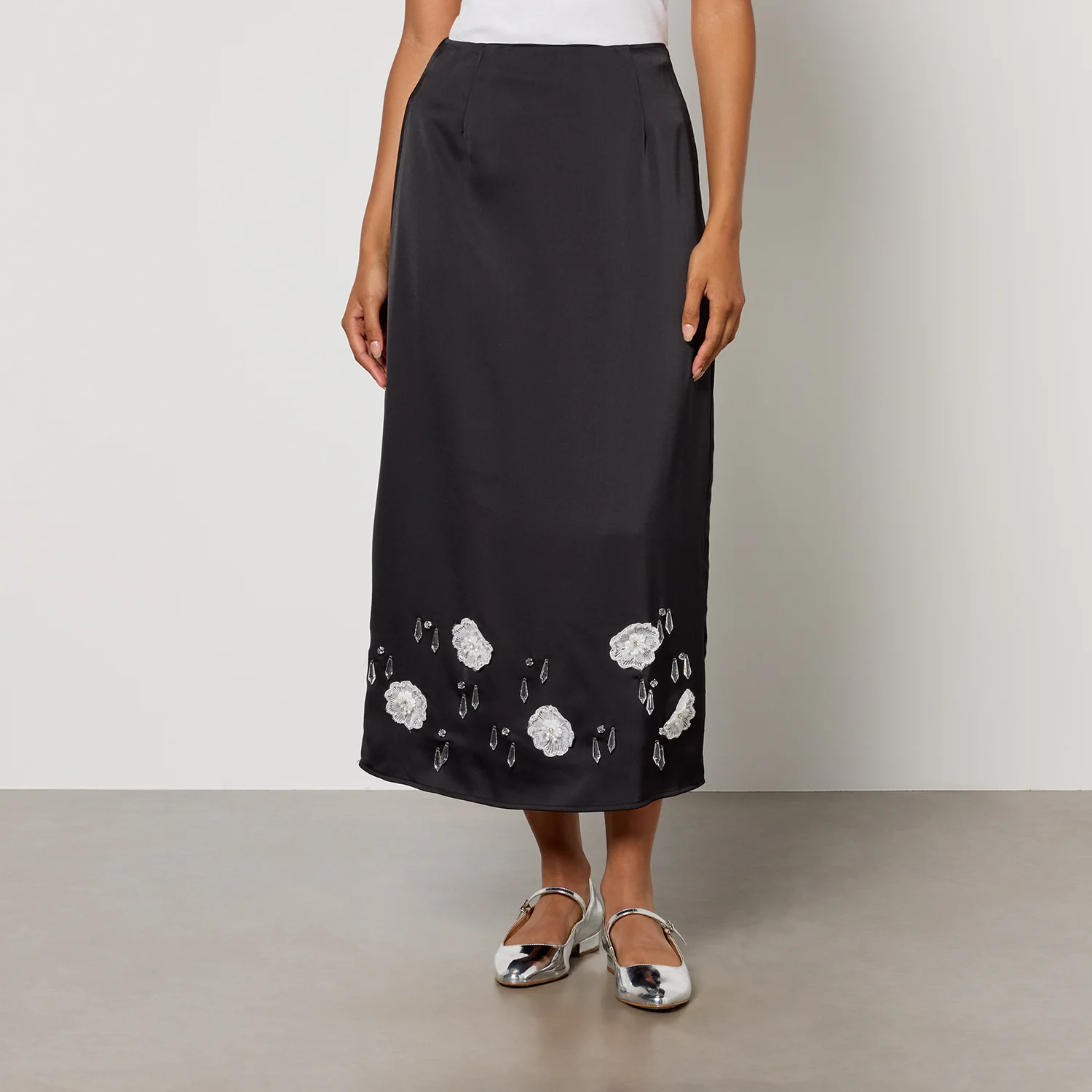 Sister Jane Desert Hearts Satin Midi Skirt - S/UK 8