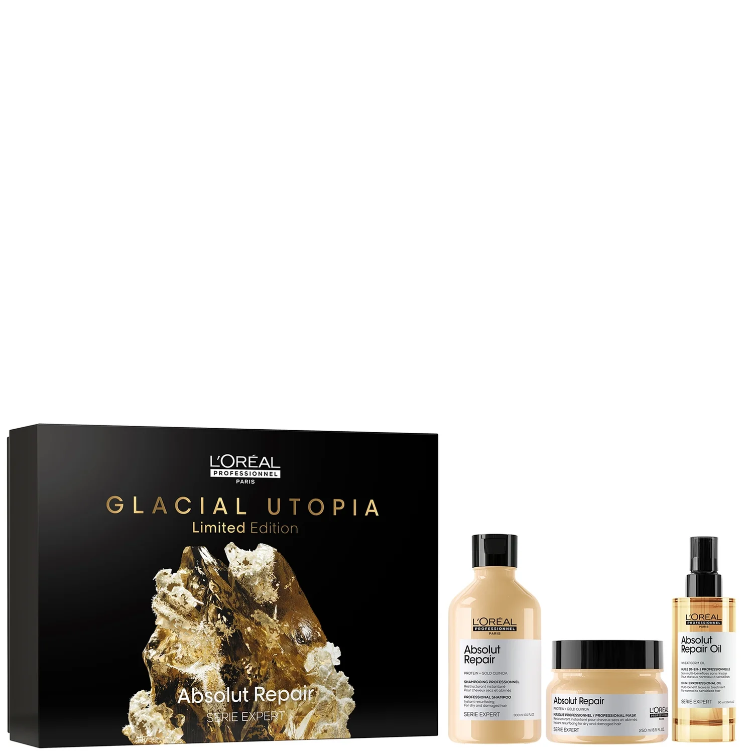 L'Oréal Professionnel Serie Expert Absolut Repair Trio Gift Set: Surface Damage Repair for Shinier and Softer Hair