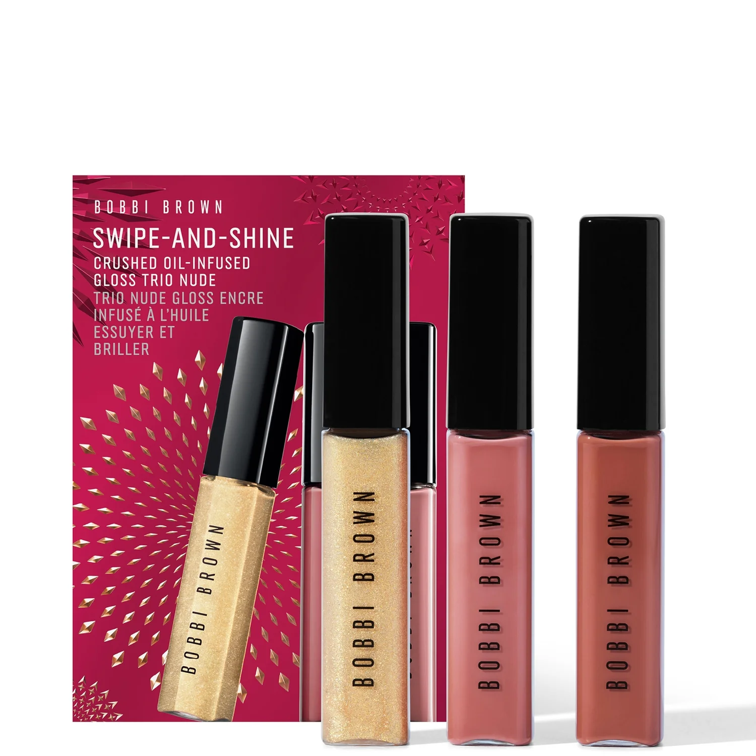 Bobbi brown Swipe-and-Shine Crushed Oil-Infused Gloss Trio - Nude