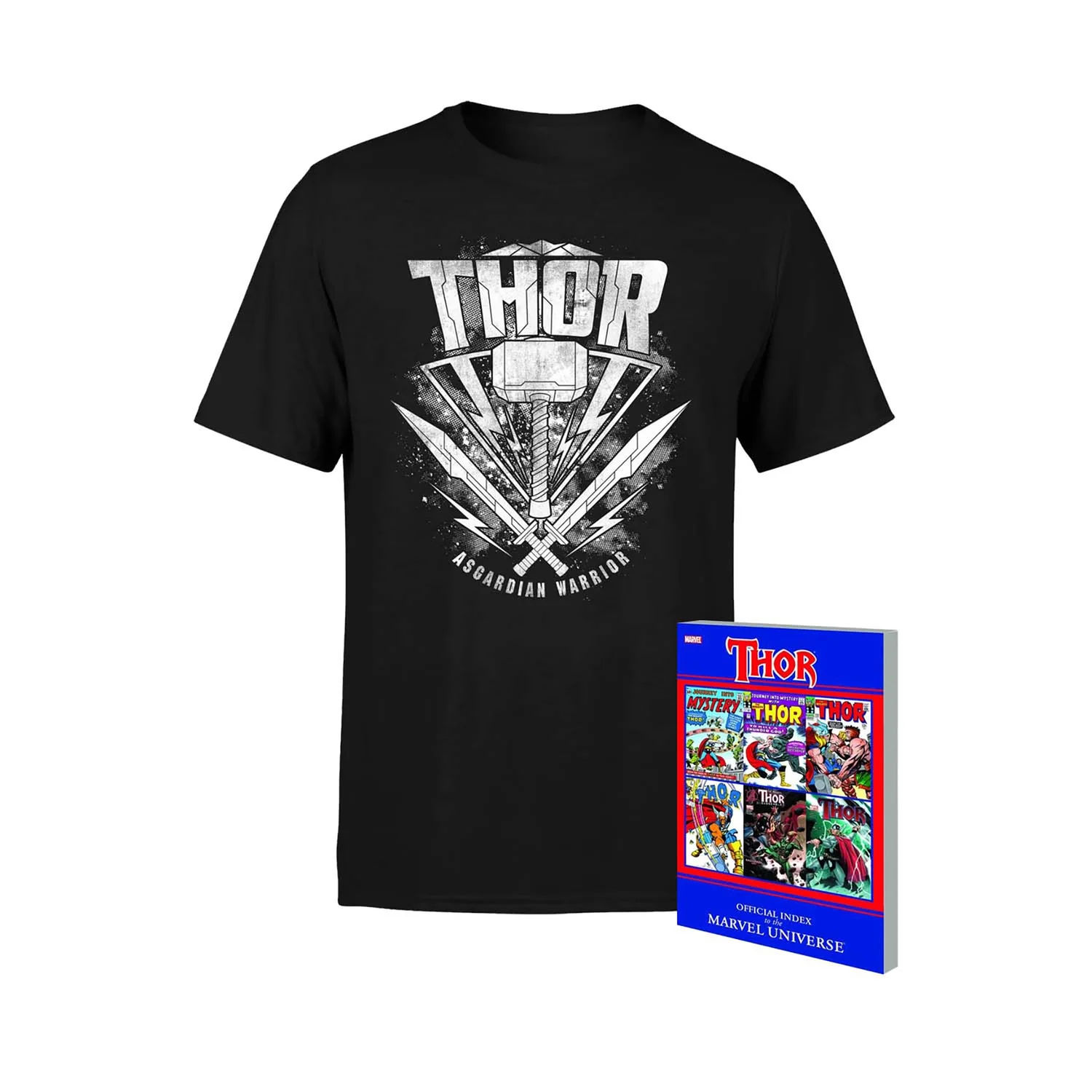 Thor Official Index To The Marvel Universe Graphic Novel & T-Shirt Bundle