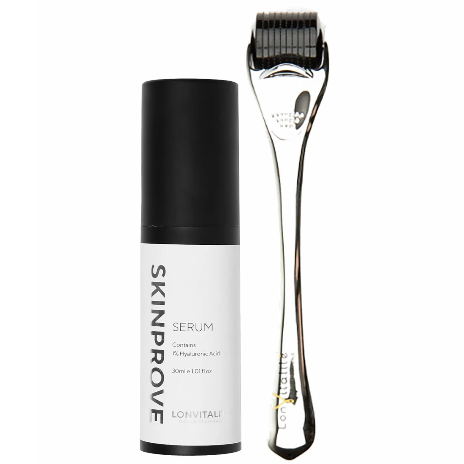 Lonvitalite Derma Roller and Skinprove Serum Duo