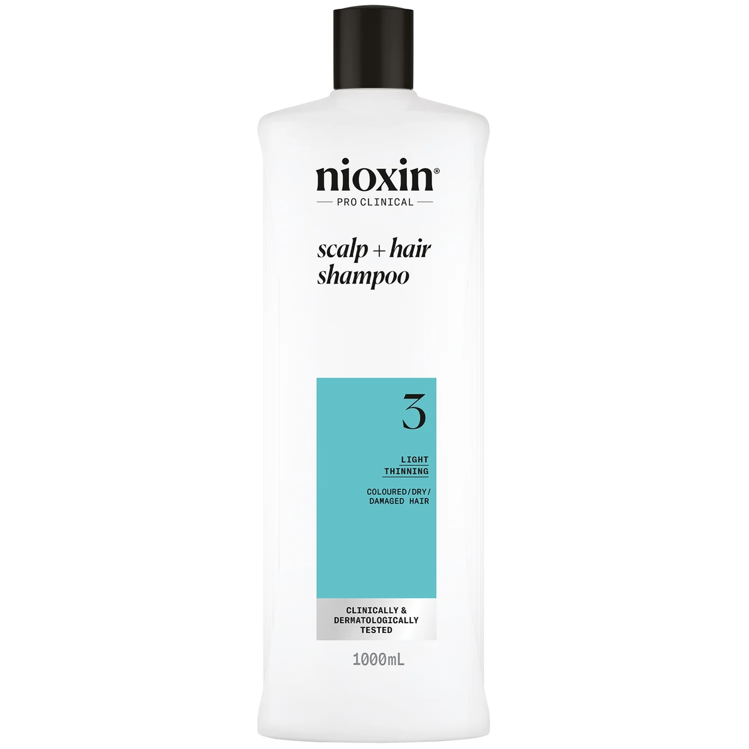 NIOXIN Scalp and Hair Thickening System 3 Shampoo for Coloured Dry and Damaged Hair with Light Thinning 1L