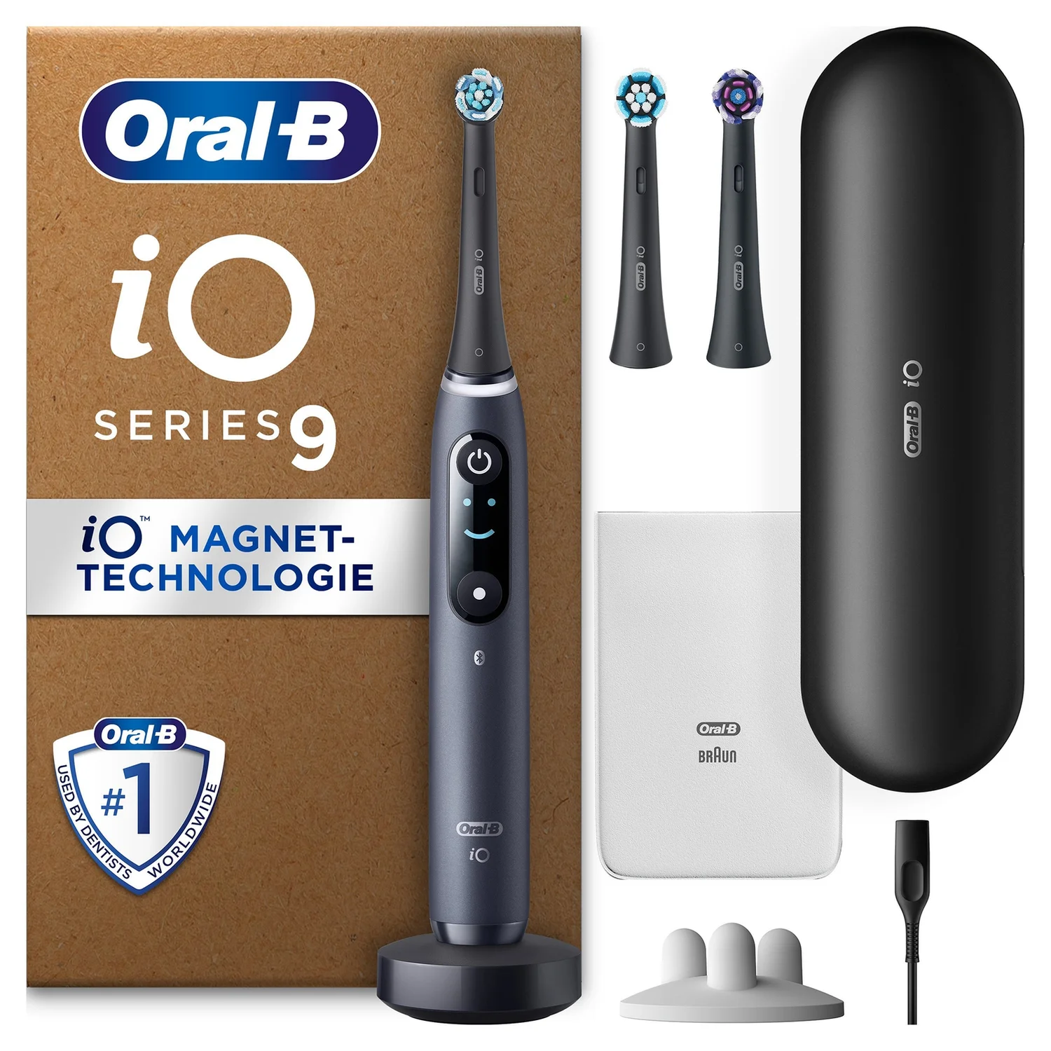 [Zahnarztpraxis-Angebot] Oral-B iO Series 9N Black Onyx SIOC mit Pouch weiß