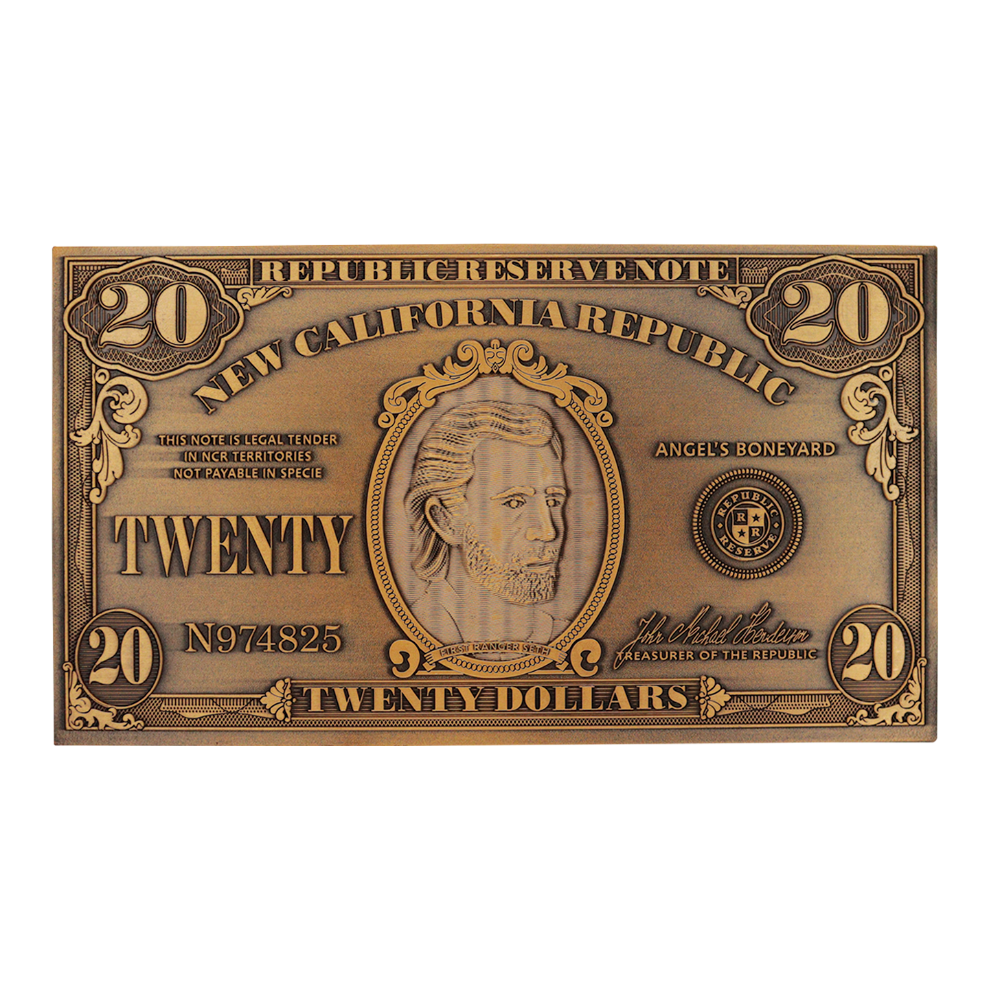 Fallout New Vegas Replica NCR $20 Bill