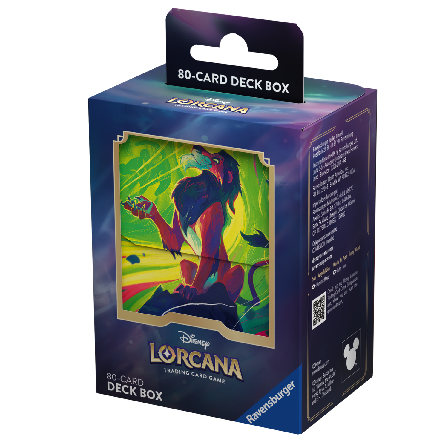 Disney Lorcana Trading Card Game Azurite Sea Scar Deck Box