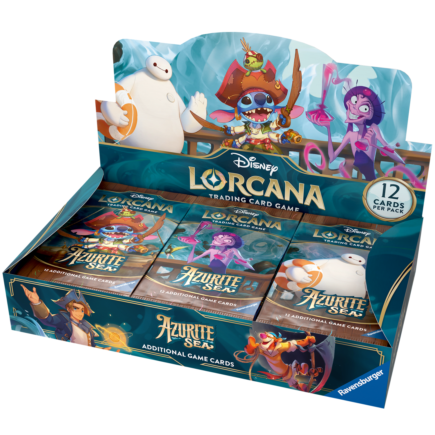 Disney Lorcana Trading Card Game Azurite Sea Booster Packs CDU (24 Packs)