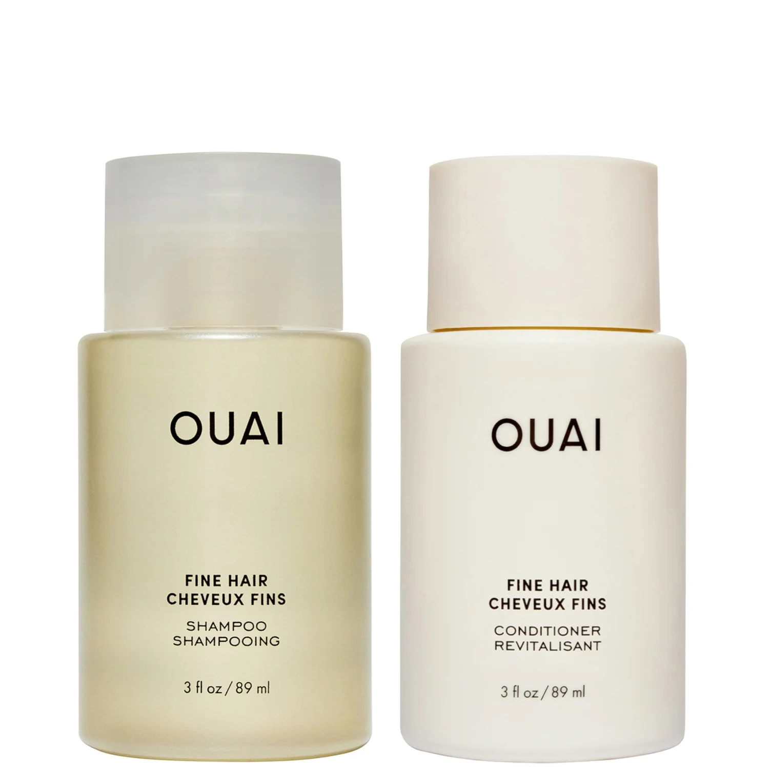 OUAI Fine Shampoo and Conditioner Travel Bundle
