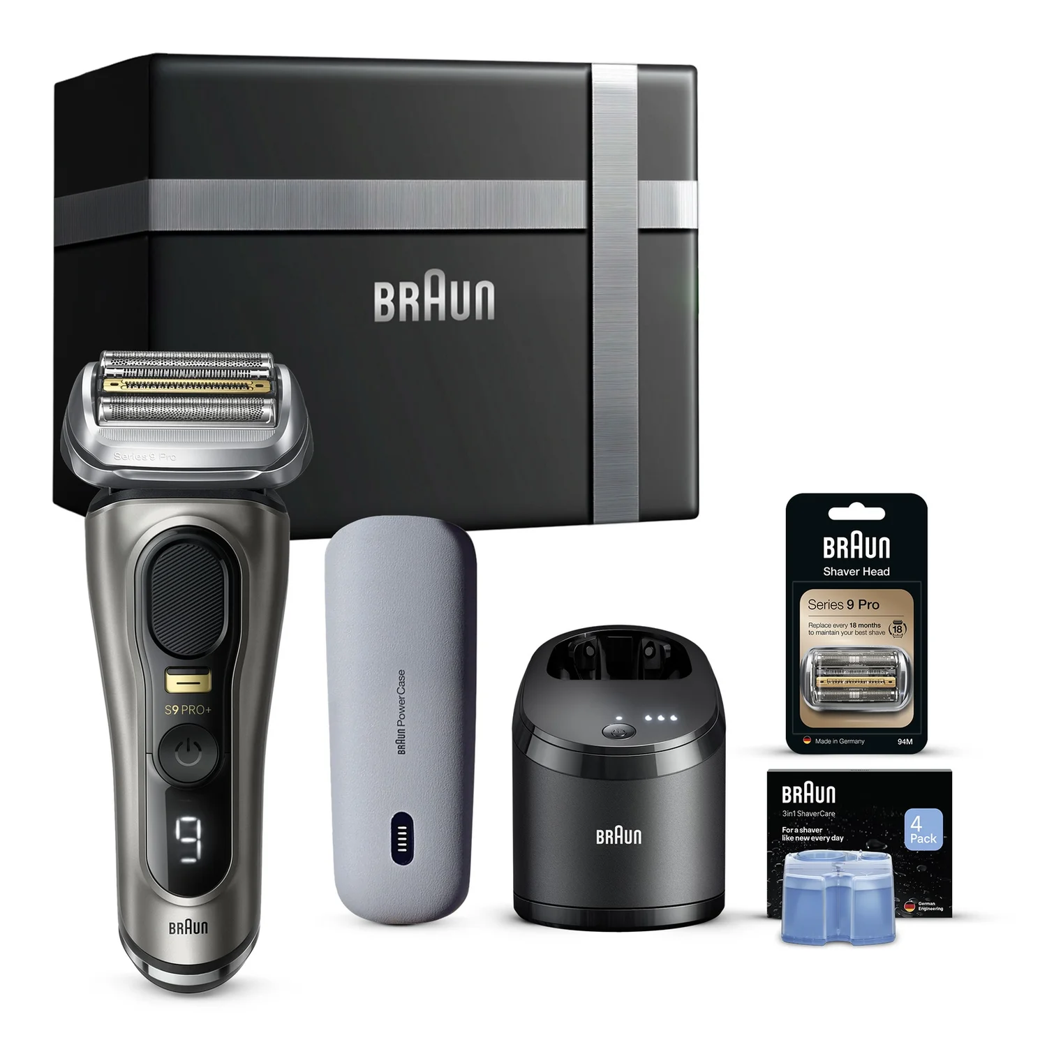 Braun Gift Box: Electric Shaver Series 9 PRO+ 9575cc & 94M Head Replacement