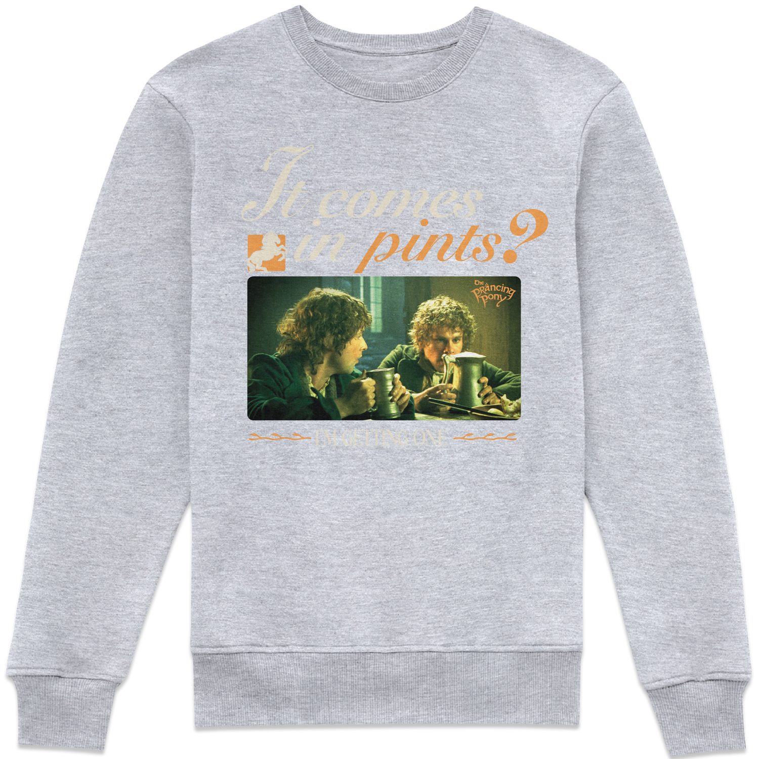 Lord Of The Rings It Comes In Pints Sweatshirt - Grey