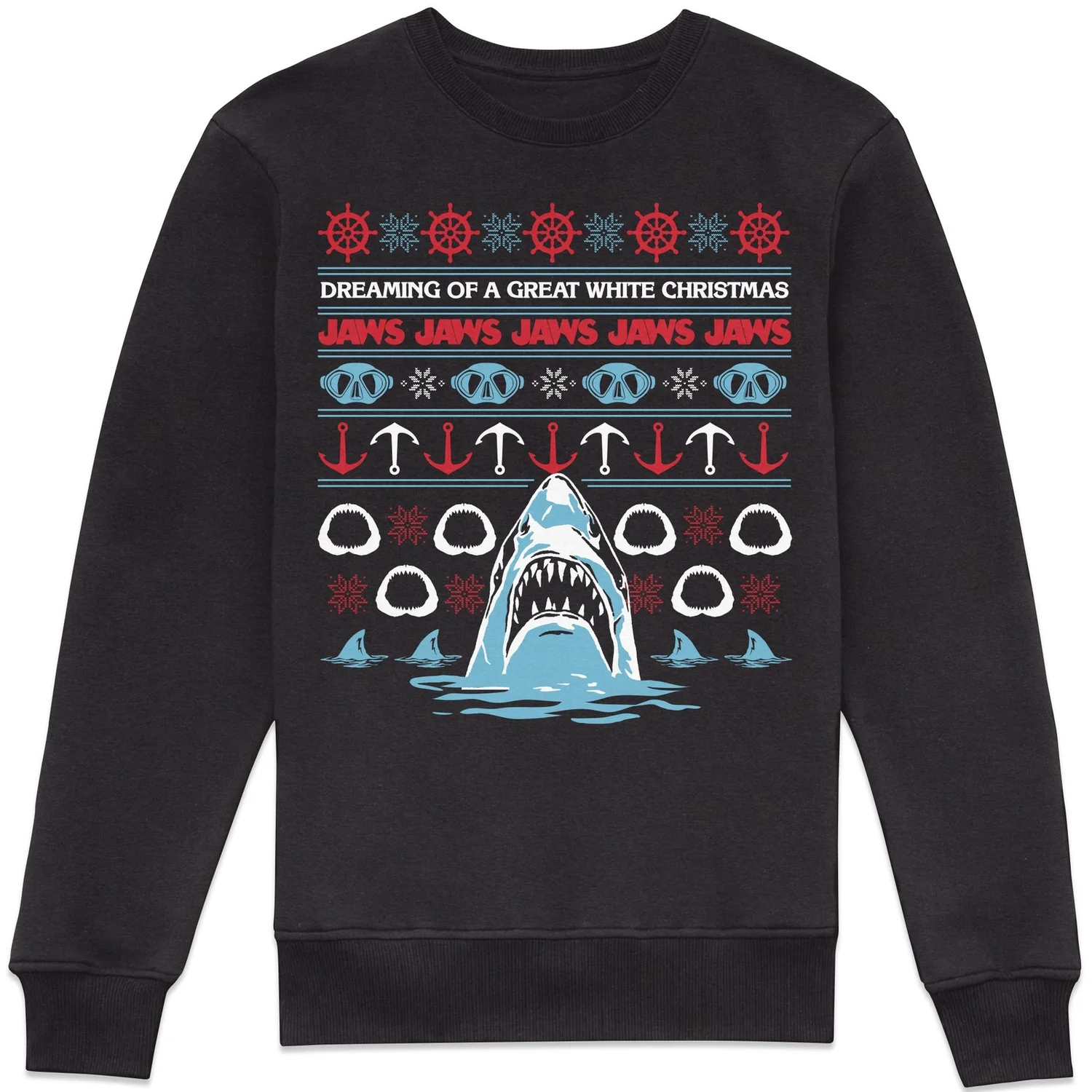 Santa Jaws Sweatshirt - Black