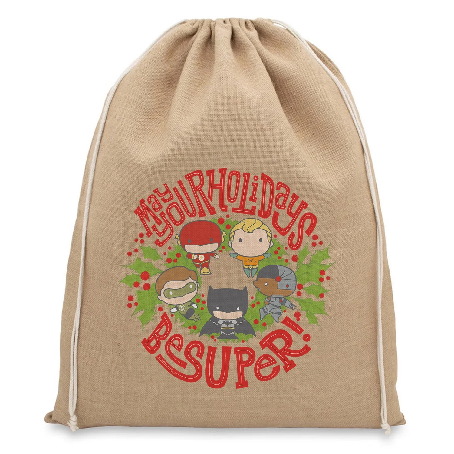DC Justice League Super Holidays Christmas Hessian Sack