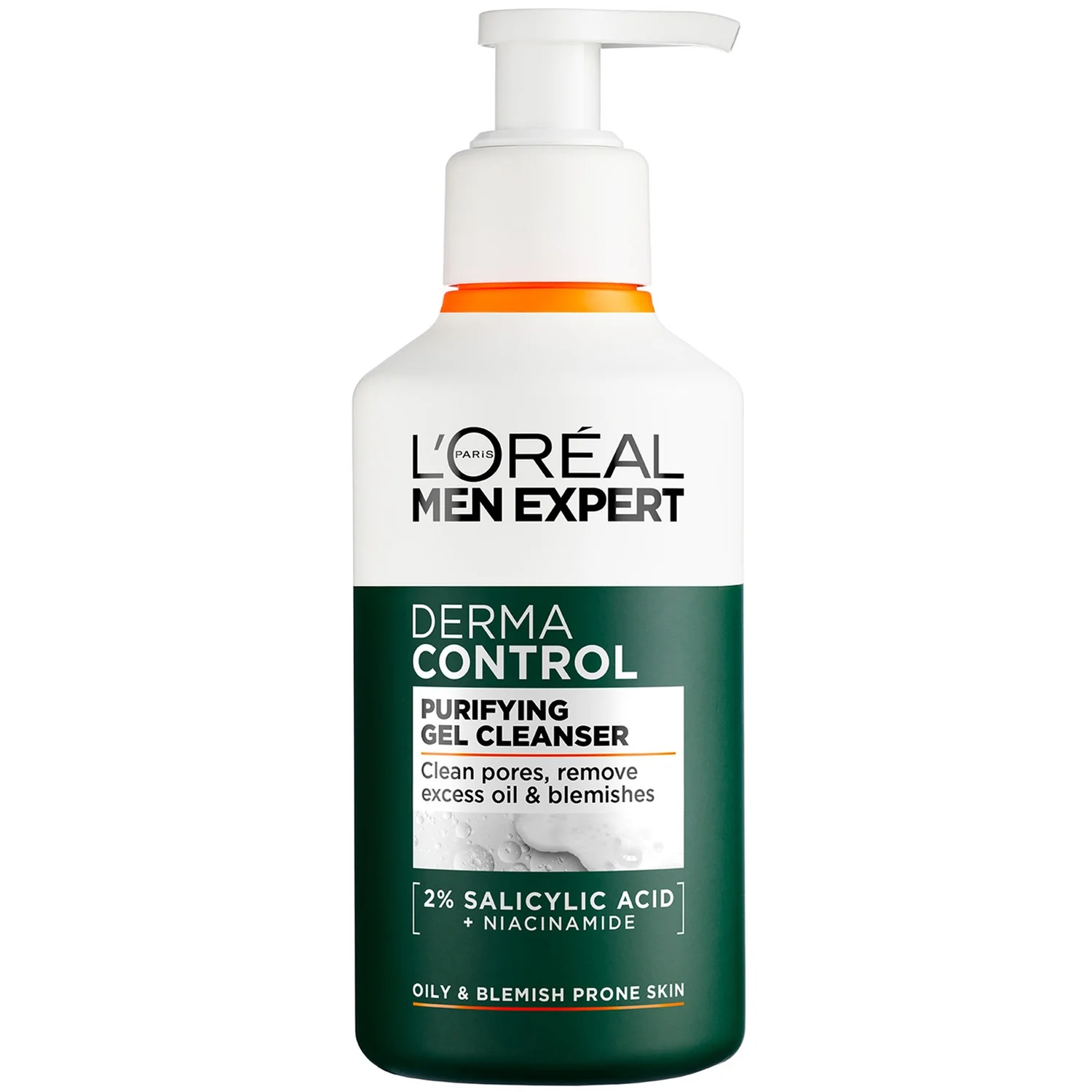 L'Oréal Men Expert Derma Control Purifying Cleansing Gel with 2% Salicylic acid + Niacinamide 260ml
