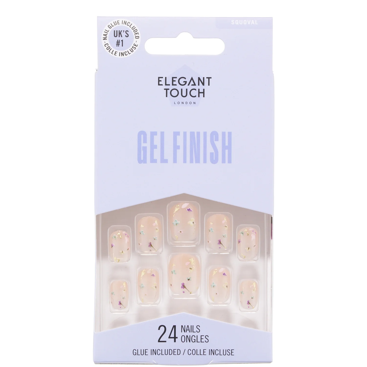 Elegant Touch Gel Finished: Encased Gel - Pressed Petals