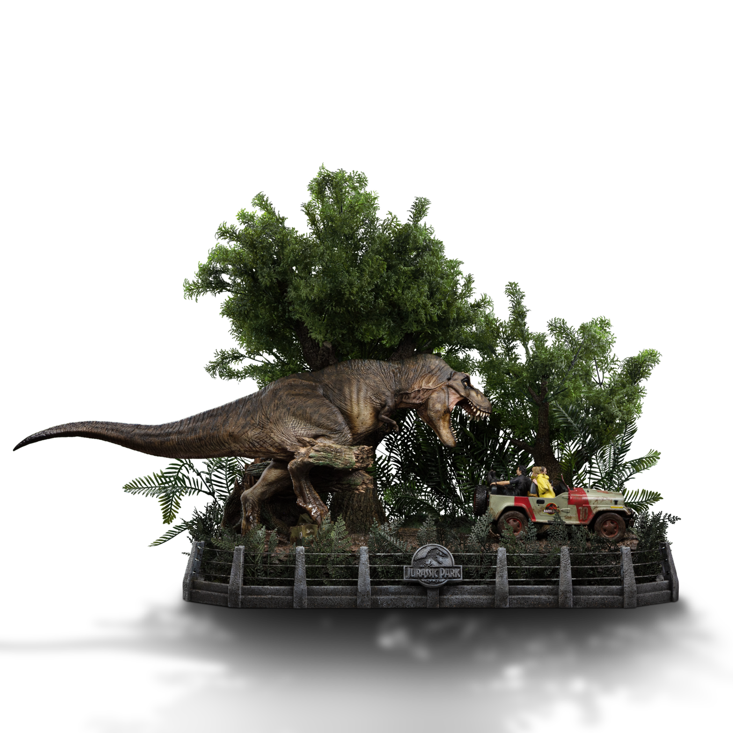 Iron Studios Jurassic Park T-Rex Chase Demi Art Scale 1/20 Statue
