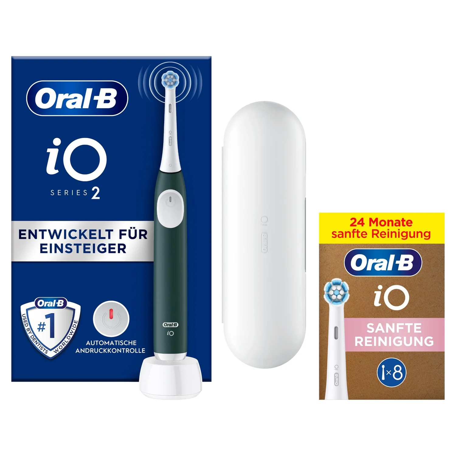 Oral-B iO Series 2 mit Reiseetui Forest Green