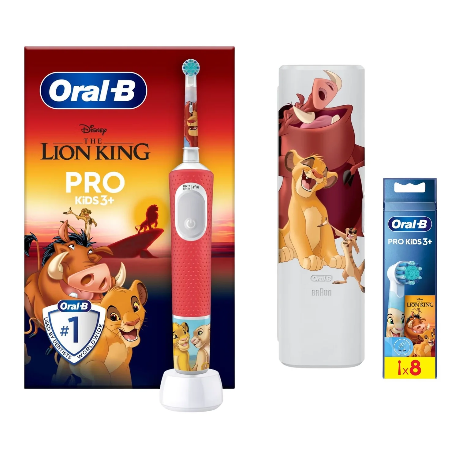 Oral-B Vitality Pro Kids Lion King Electric Toothbrush with Travel Case