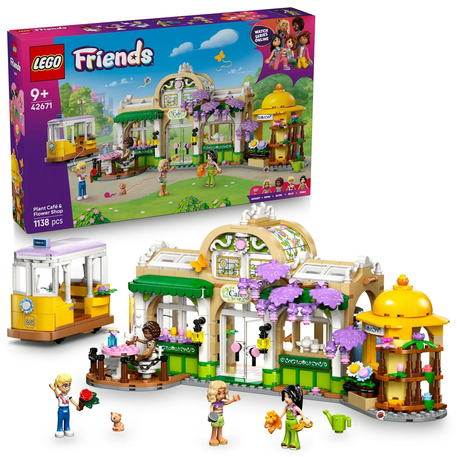 LEGO® Friends Plant Café & Flower Shop Building Kit Pretend-Play Set 42671