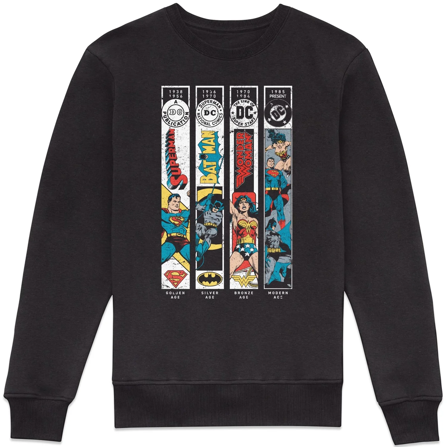 DC Comics Justice League Timeline Sweatshirt - Black