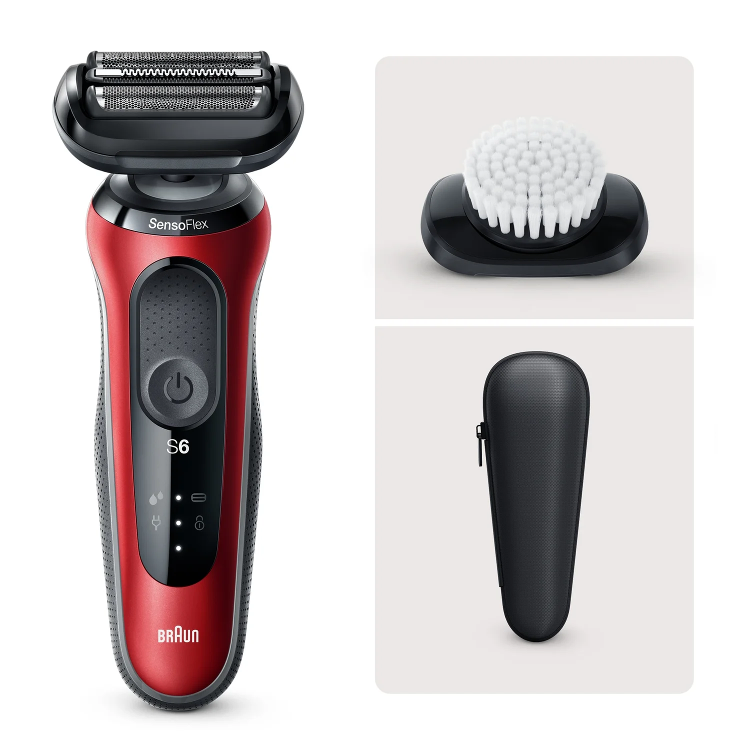 Braun Bundle: Series 6 60-R1000s Electric Shaver & EasyClick Cleaning Brush