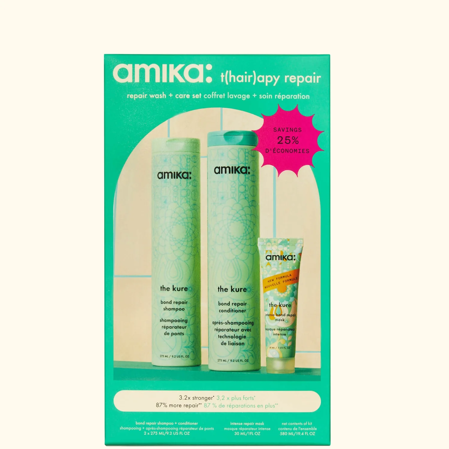 t(hair)apy repair wash + care set (25% savings)