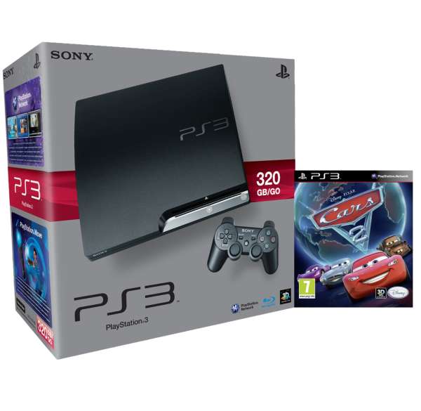 Playstation 3 PS3 Slim 320GB Console: Bundle (Includes Cars 2)