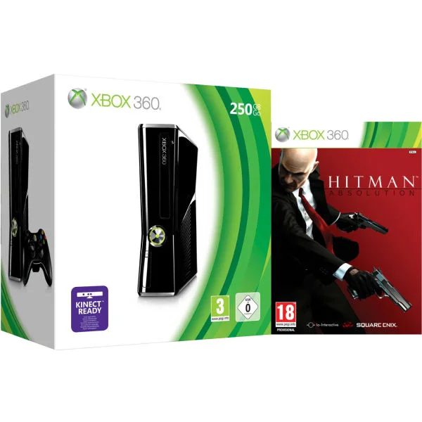 Xbox 360 250GB Holiday Hitman Absolution Bundle (Includes Hitman Absolution, Forza 4 'Essentials Edition', Skyrim 'Live DLC', 1 Month Xbox Live)