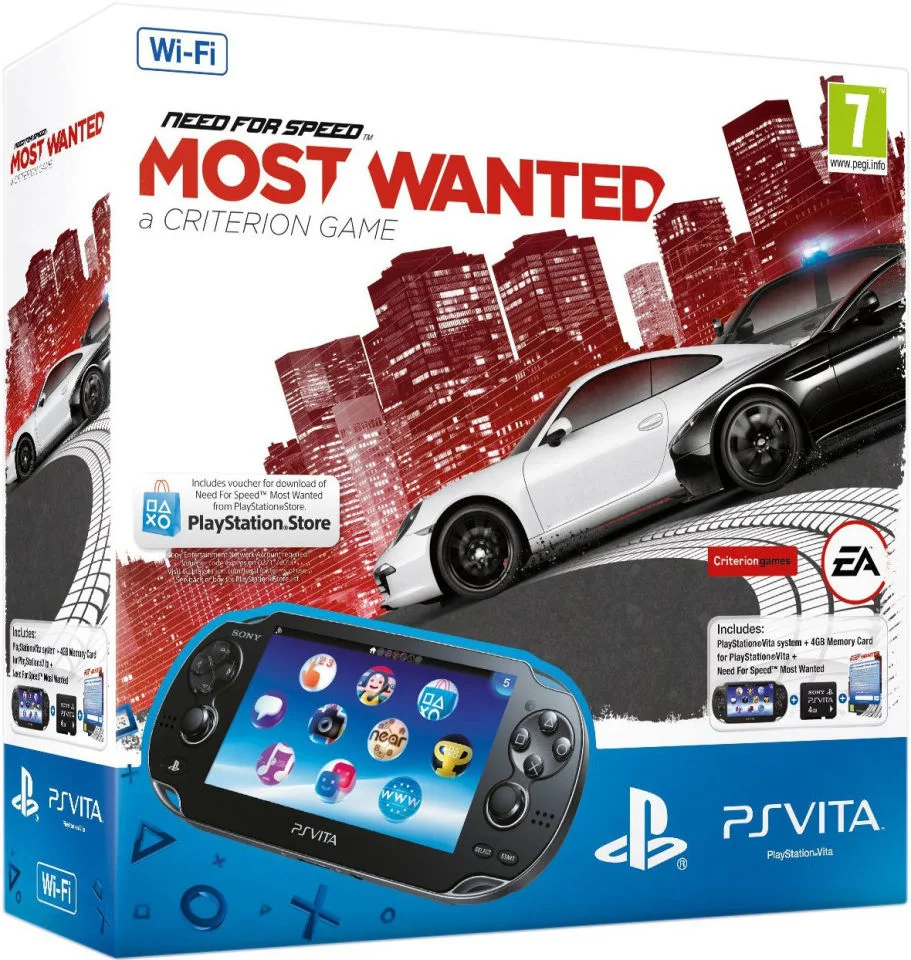 PS Vita (Wi-Fi Enabled) Includes: Need For Speed: Most Wanted and 4GB Memory Card