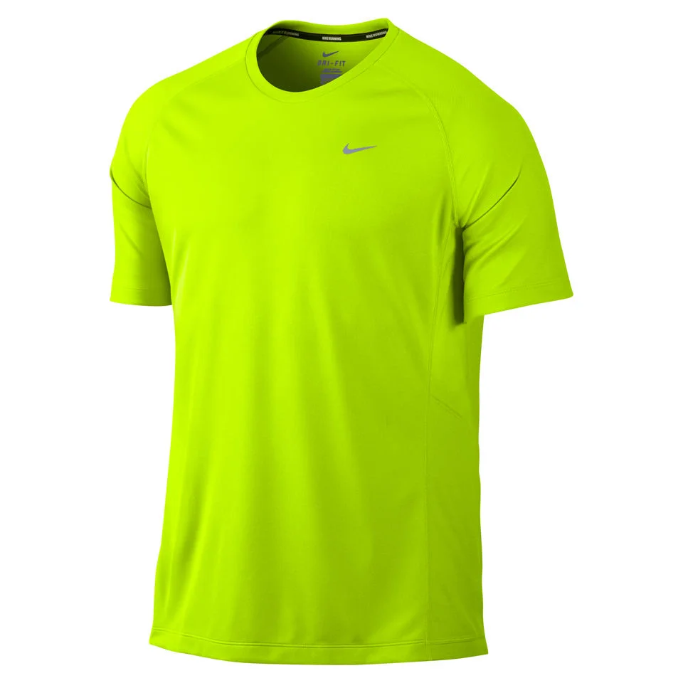 Nike Men's Miler Short Sleeve T-Shirt - Volt Green