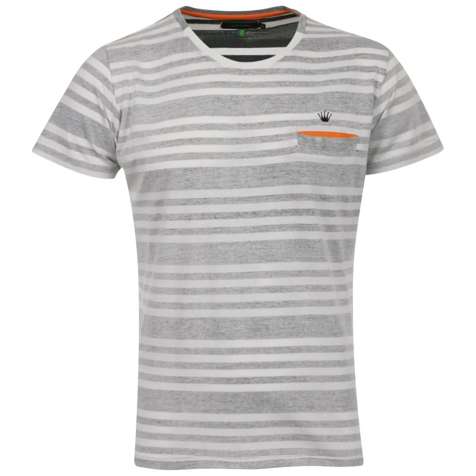 Junk De Luxe Men's Boyd Striped T-Shirt - Grey