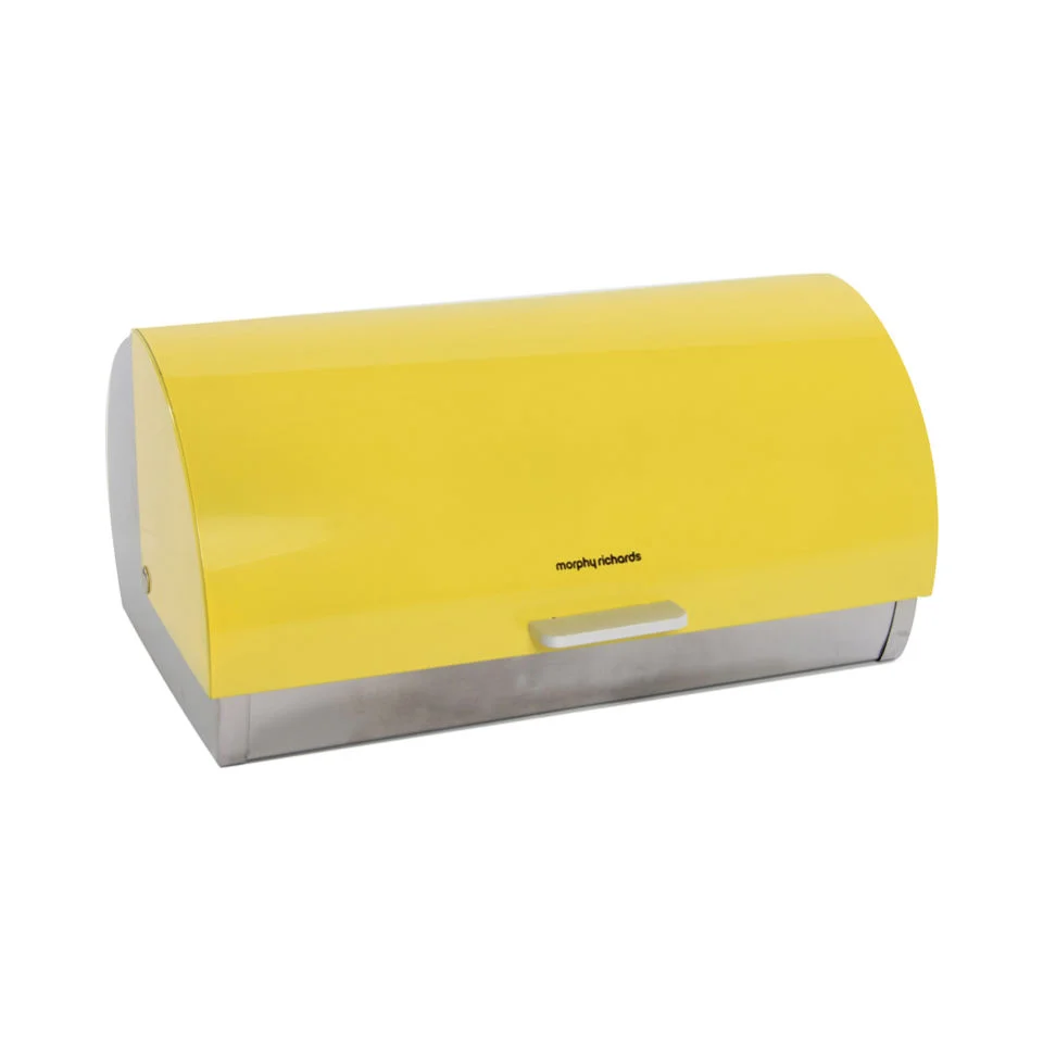 Morphy Richards Accents Roll Top Bread Bin - Yellow