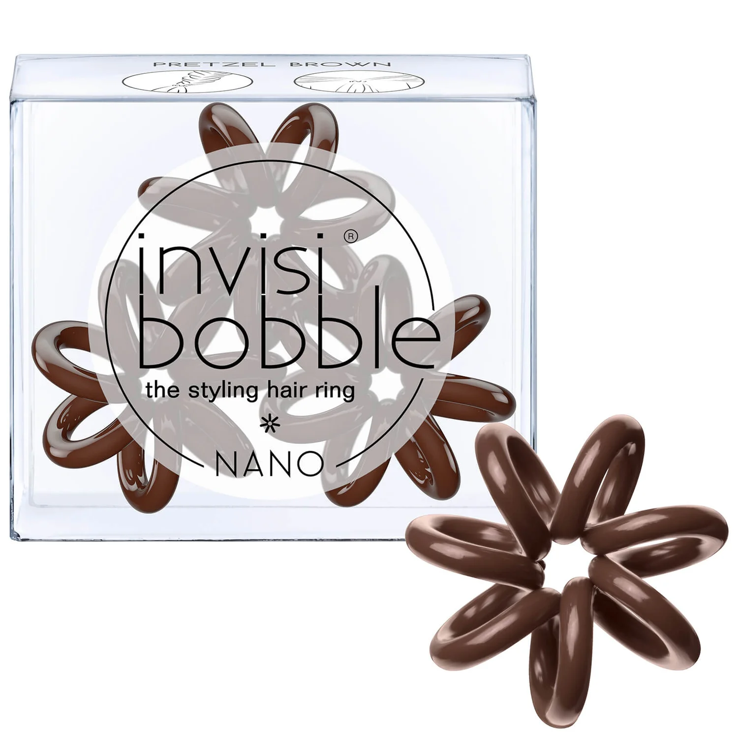 invisibobble Nano Hair Tie (3-pack) - Pretzel Brown