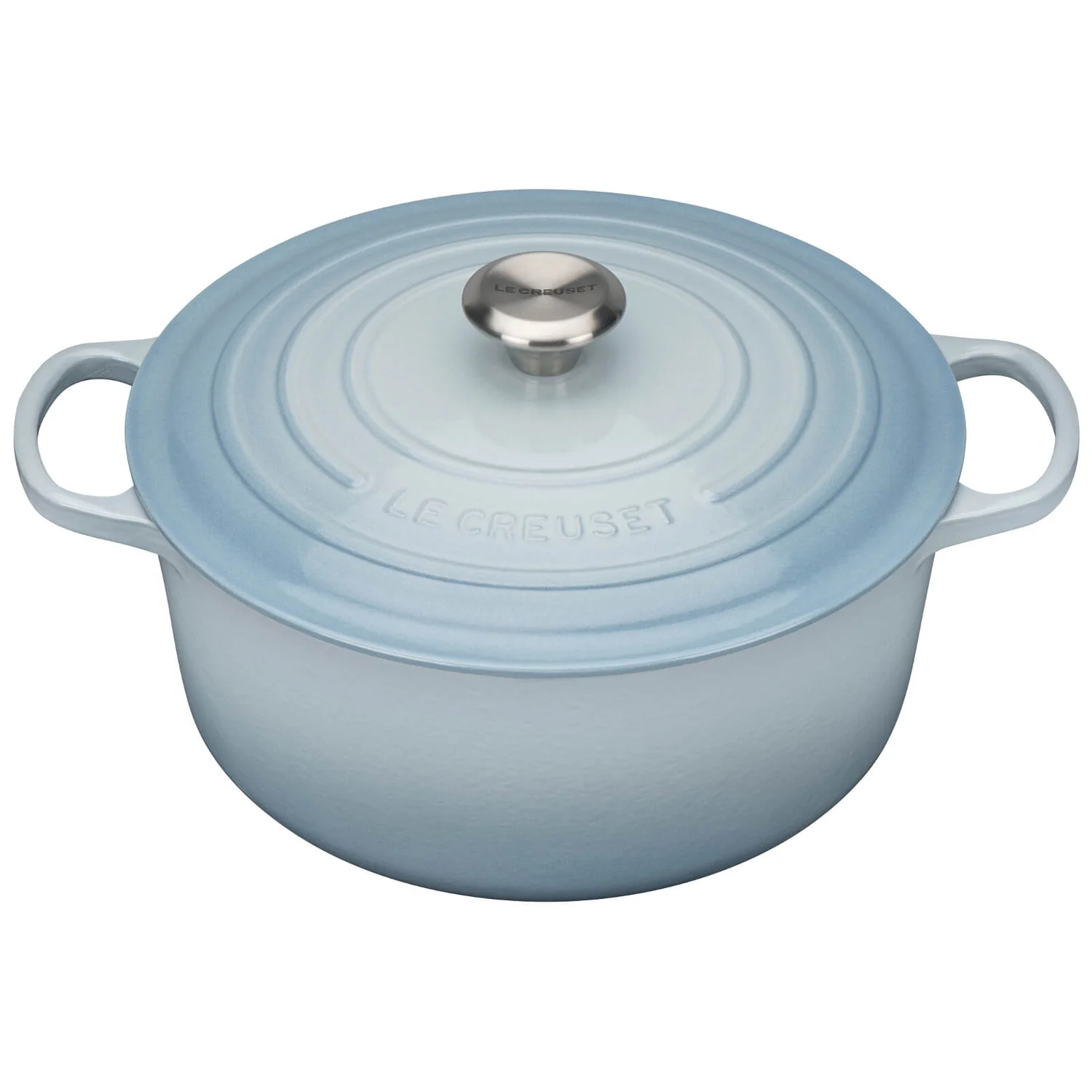 Le Creuset Signature Cast Iron Round Casserole Dish - 28cm - Coastal Blue