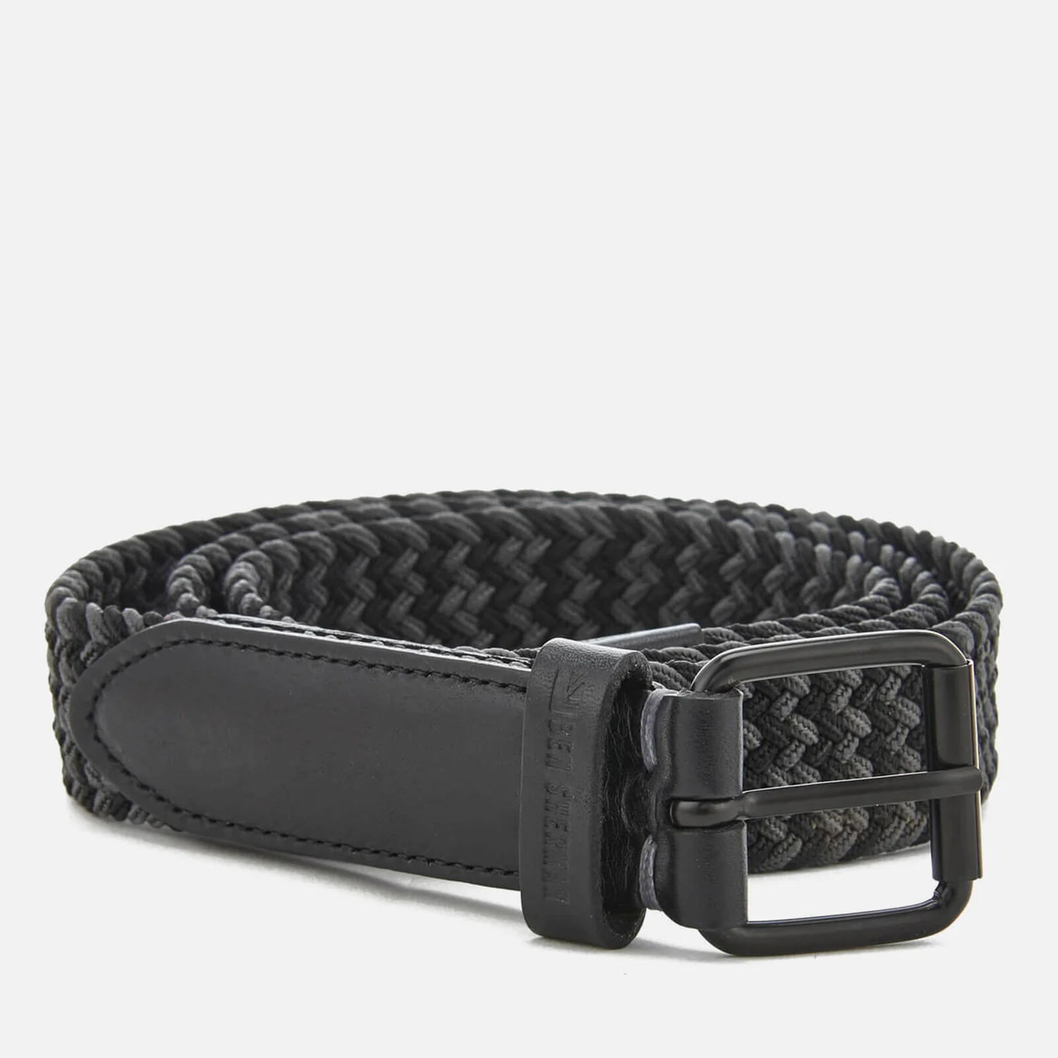 Ben Sherman Men's Barbican Plaited Belt - Black/Grey