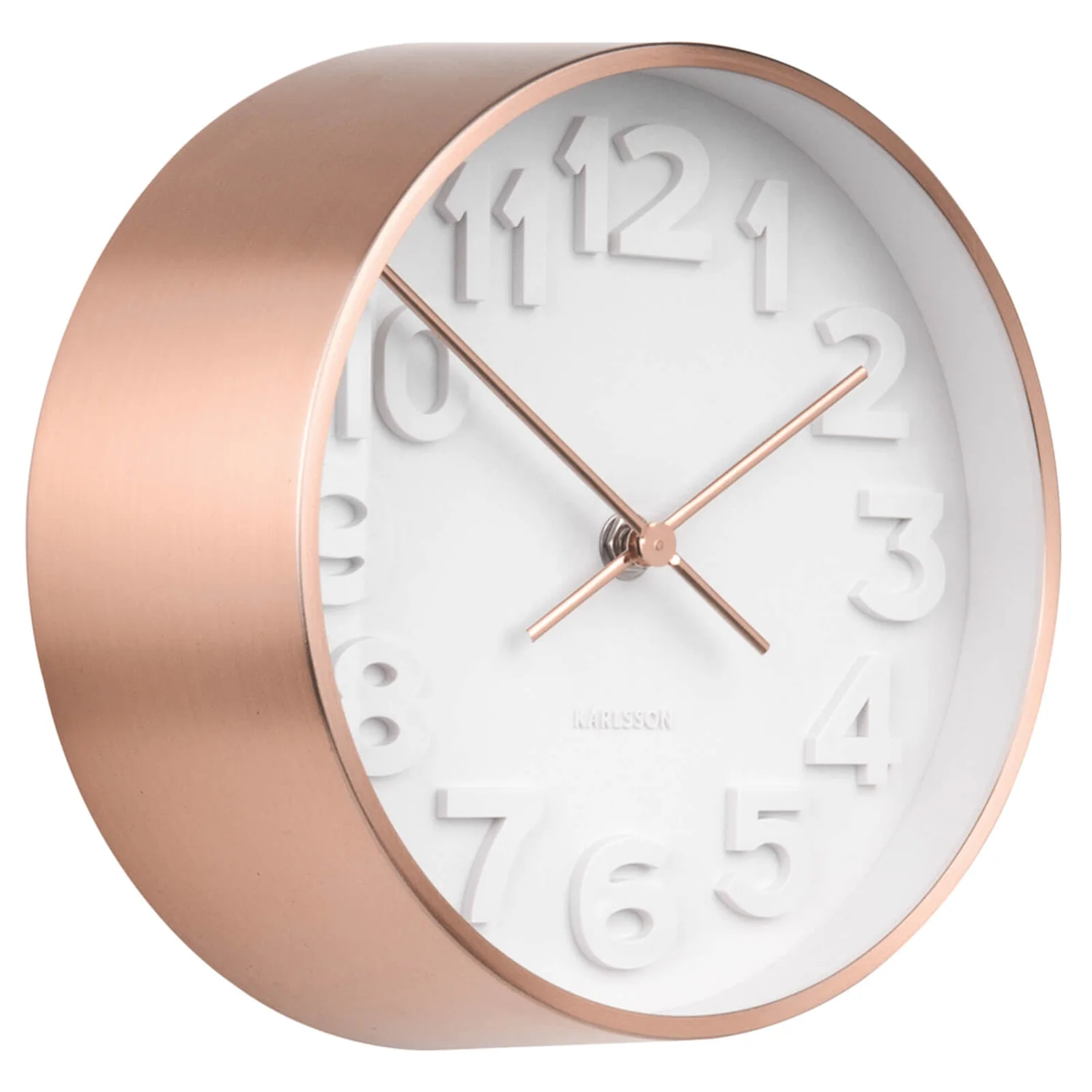 Karlsson Stout Wall Clock - Copper Plated