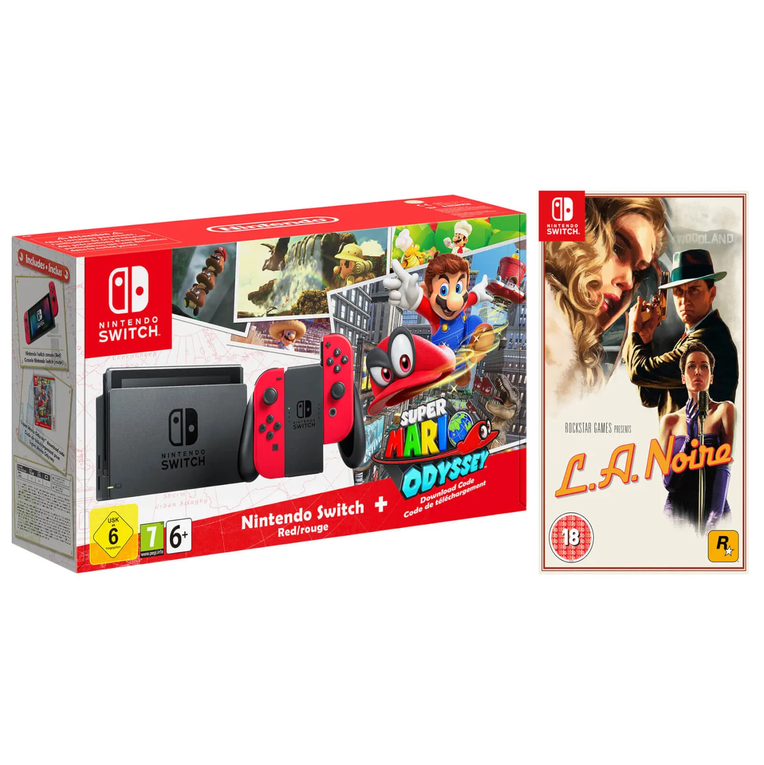 Nintendo Switch Super Mario Odyssey Limited Edition Bundle & LA Noire Remastered