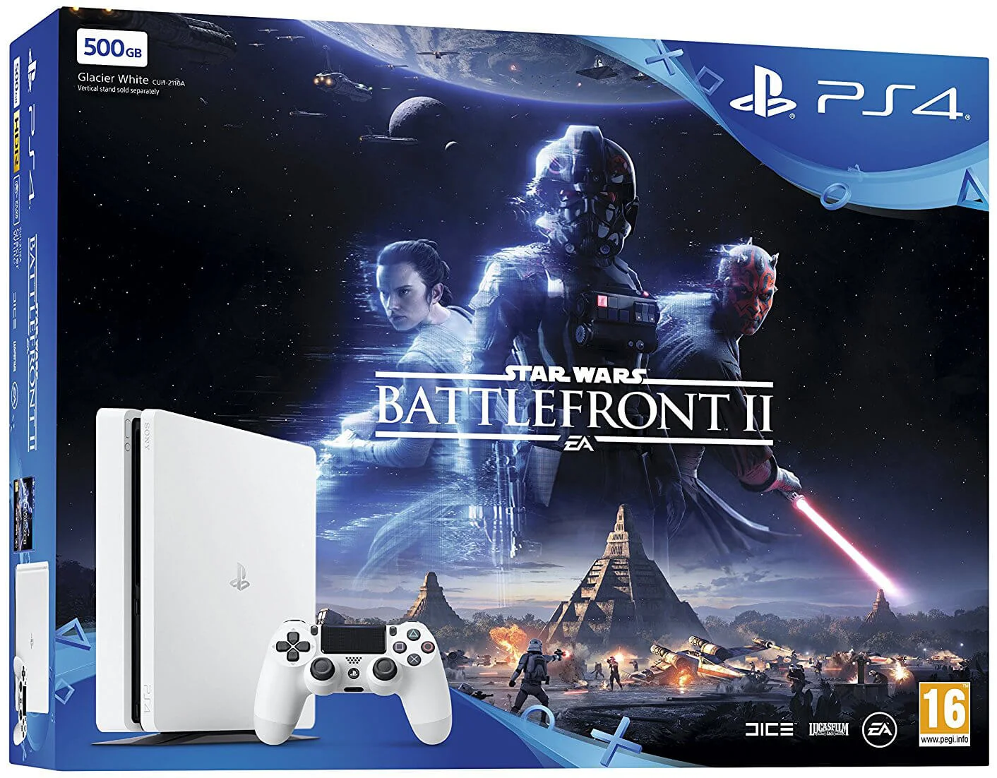 Sony PlayStation 4 500GB White Star Wars Battlefront II Bundle